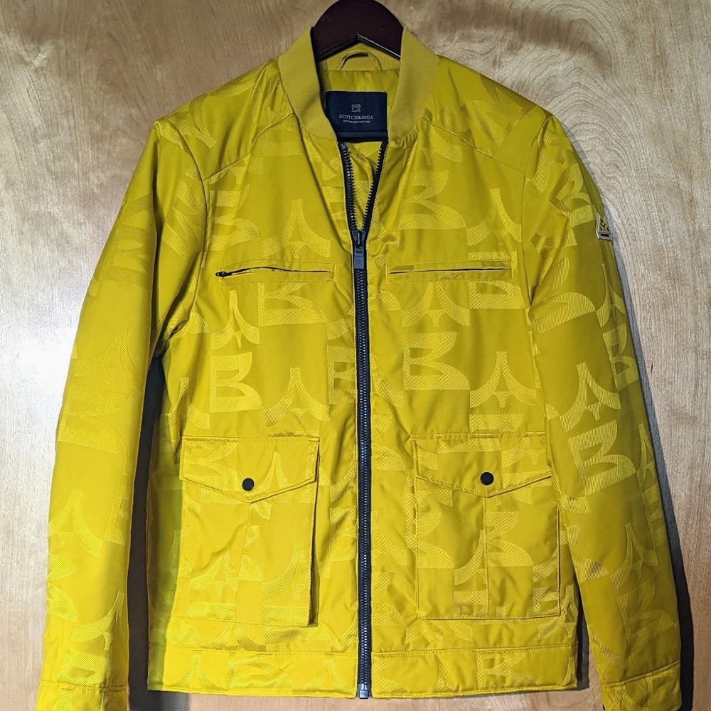Scotch & Soda Bomber in Yellow Jacquard (M)
